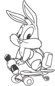 Baby Bugs Bunny sull’ aereo disegni da colorare gratis