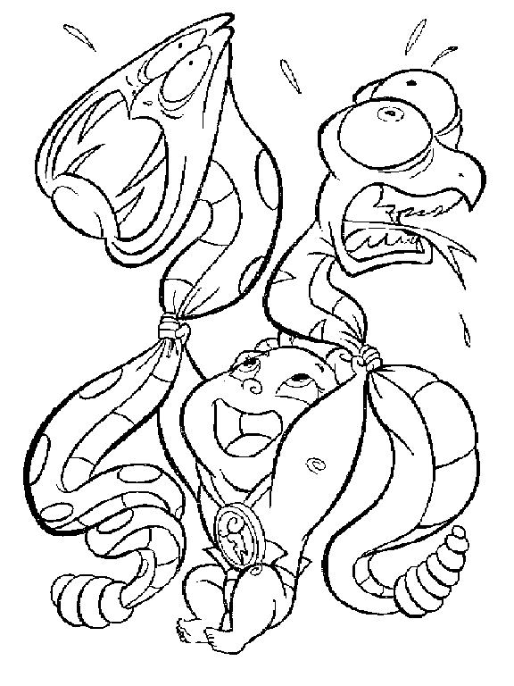 Baby Hercules contro i serpenti disegni da colorare gratis