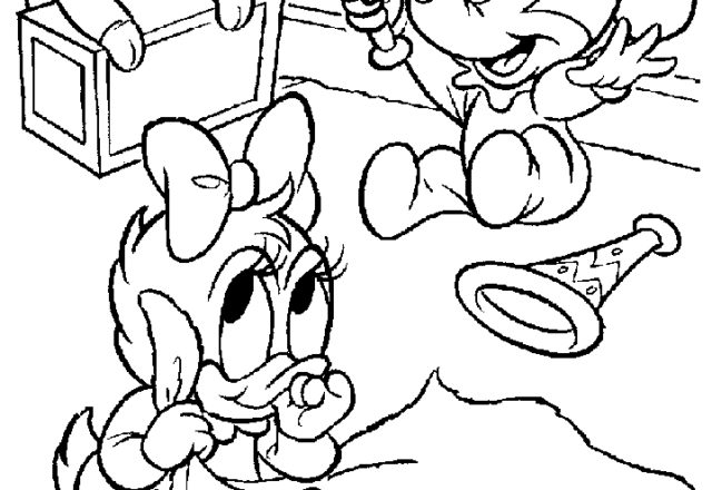 Baby Minnie e Paperina con i giochi disegni da colorare gratis