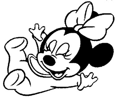 Baby Minnie sorridente disegni da colorare gratis
