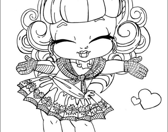 Baby Monster High disegni da colorare gratis