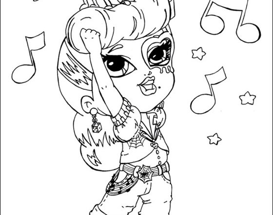 Baby Operetta disegni da colorare gratis Monster High