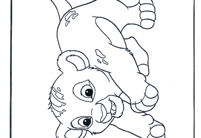 Baby Simba disegni da colorare gratis