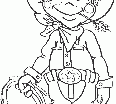 Baby cowboy disegno da colorare