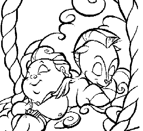 Baby pegaso e Hercules 2 disegni da colorare gratis