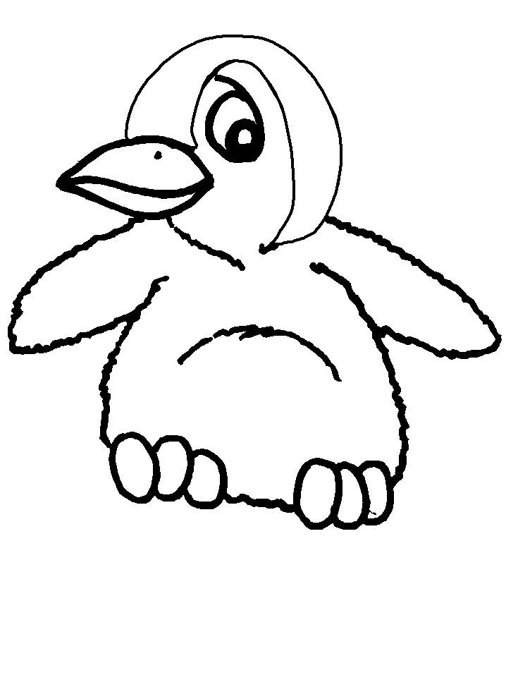 Baby pinguino disegno da colorare