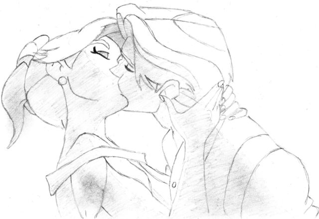 Bacio tra Anastasia e Dimitri disegni da colorare gratis