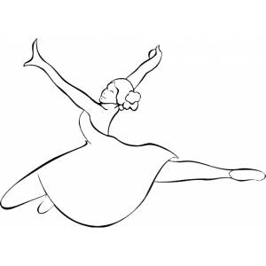 Ballerina che vola disegno da colorare gratis