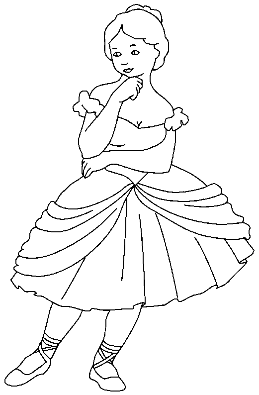 Ballerina classica disegno da colorare gratis