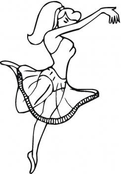 Ballerina disegno da colorare gratis