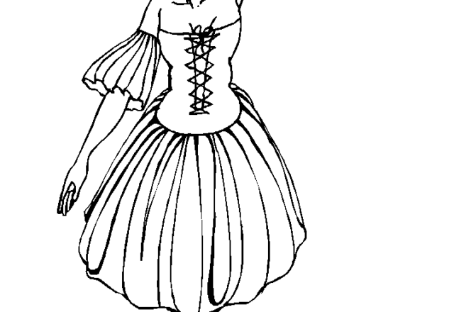 Ballerina in costume disegno da colorare gratis
