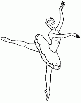 Ballerina in tutù disegno da colorare gratis