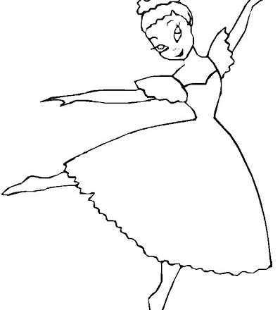 Ballerina piedi nudi disegno da colorare gratis