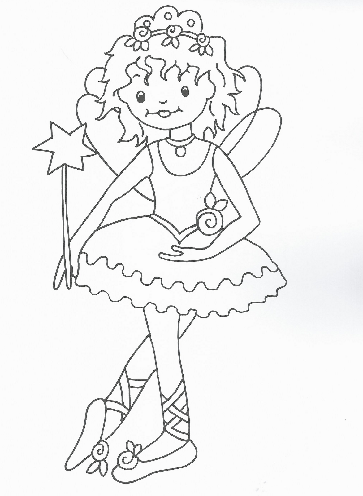 Ballerina principessa disegno da colorare gratis