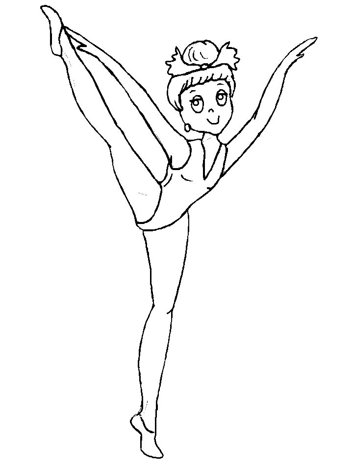 Ballerina simpatica 1 disegno da colorare gratis