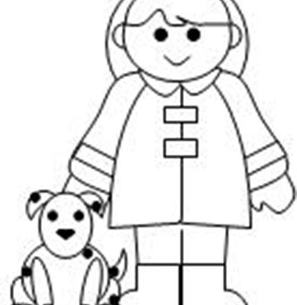 Bambina e cane pompieri disegni da colorare gratis