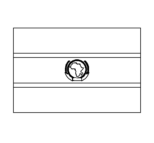 Bandiera Unione Africana disegno da colorare