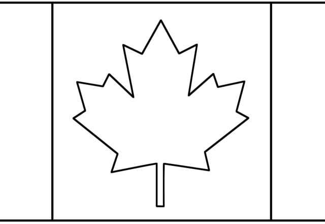 Bandiera canadese del Canada da colorare per ragazzi