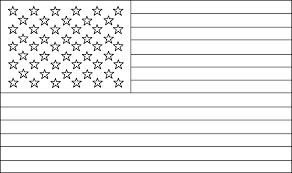 Bandiera degli USA America da stampare e da colorare