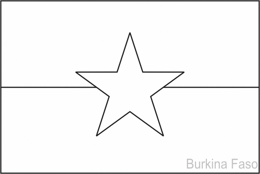 Bandiera del Burkina faso da colorare gratis
