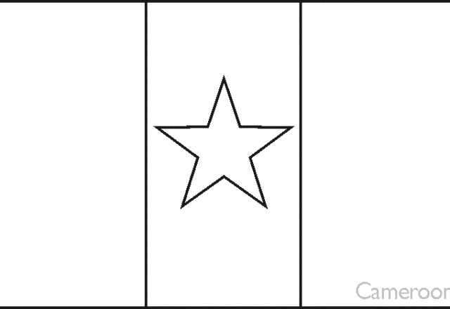 Bandiera del Camerun da colorare gratis