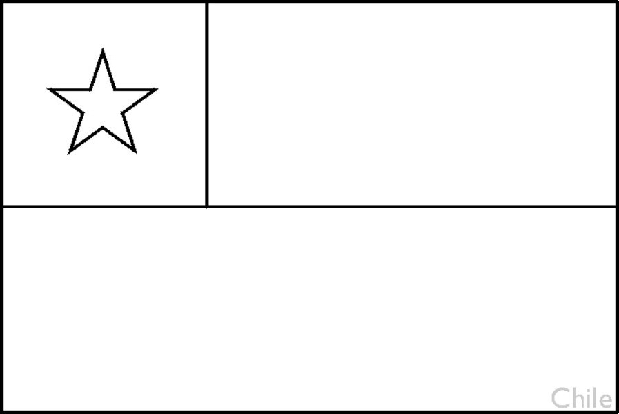 Bandiera del Cile da stampare geografia