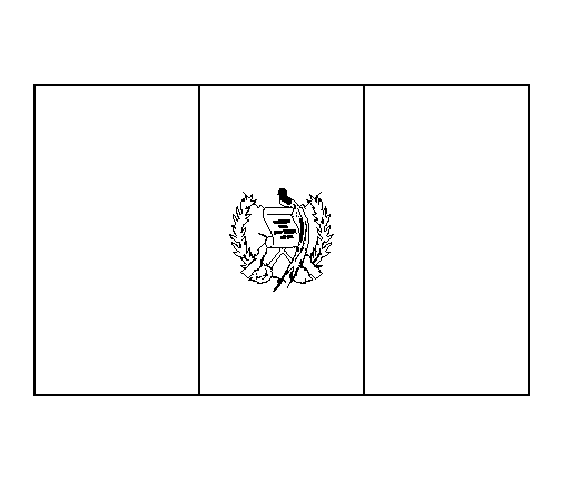Bandiera del Guatemala da colorare e da stampare