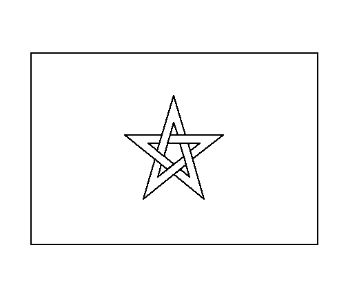 Bandiera del Marocco da colorare