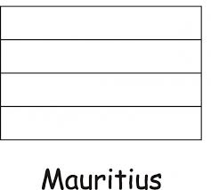 Bandiera del Mauritius da colorare