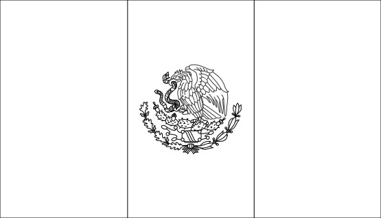 Bandiera del Messico da colorare gratis