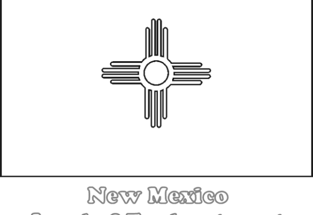 Bandiera del Nuovo Messico da stampare geografia