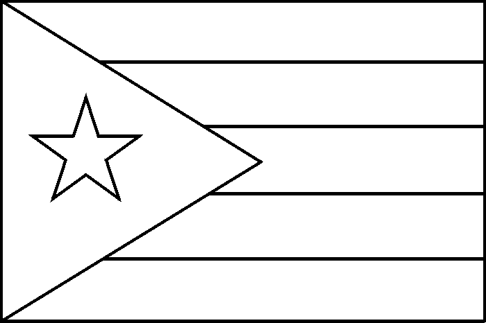 Bandiera del Porto Rico da colorare per la geografia