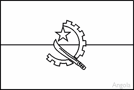 Bandiera dell’ Angola da stampare e da colorare gratis