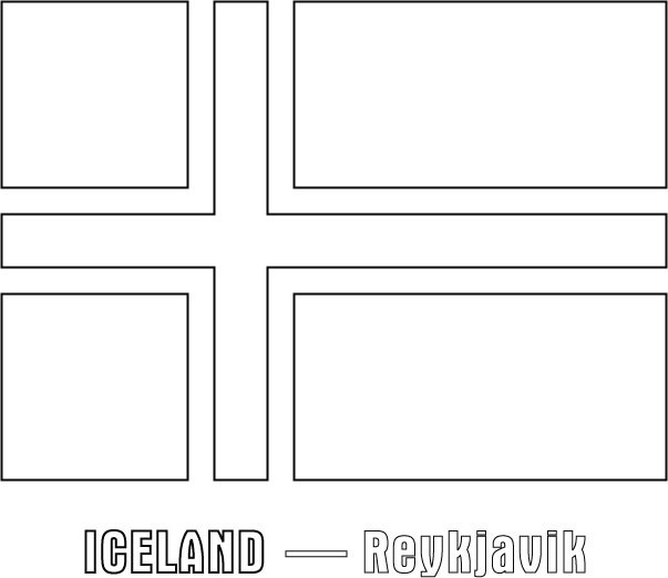 Bandiera dell’ Islanda da stampare