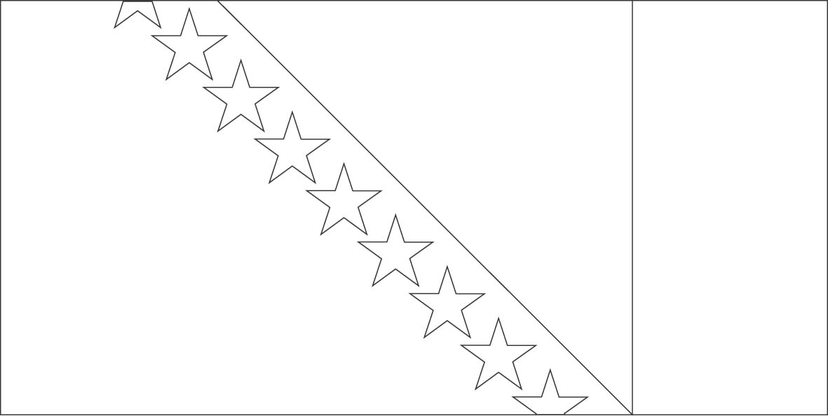 Bandiera della Bosnia ed Erzegovina da stampare geografia