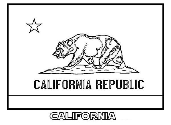 Bandiera della California da colorare