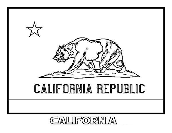 Bandiera della California da colorare