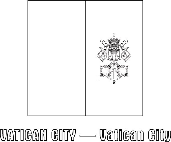 Bandiera della Città del Vaticano da colorare