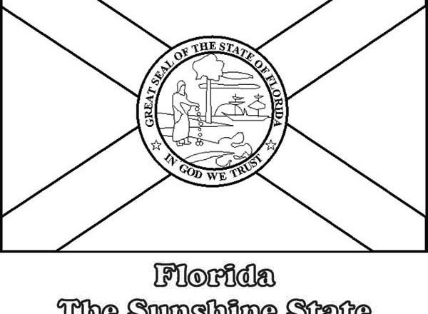 Bandiera della Florida disegno da stampare e da colorare