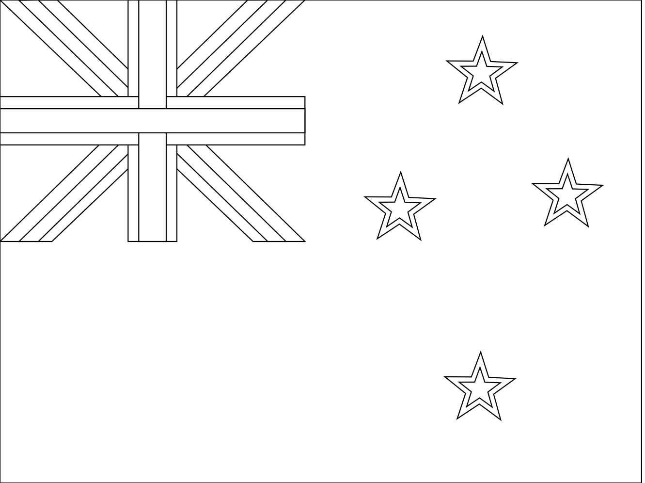 Bandiera della Nuova Zelanda da stampare gratis
