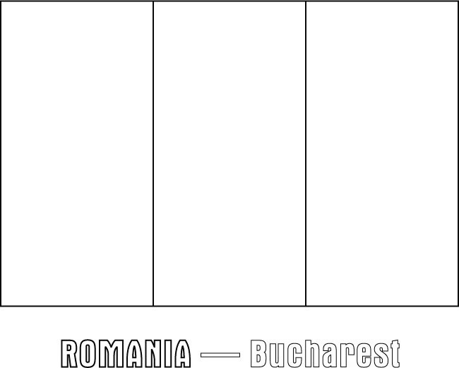Bandiera della Romania da stampare