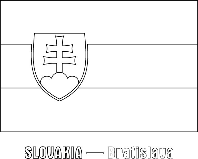 Bandiera della Slovacchia da stampare