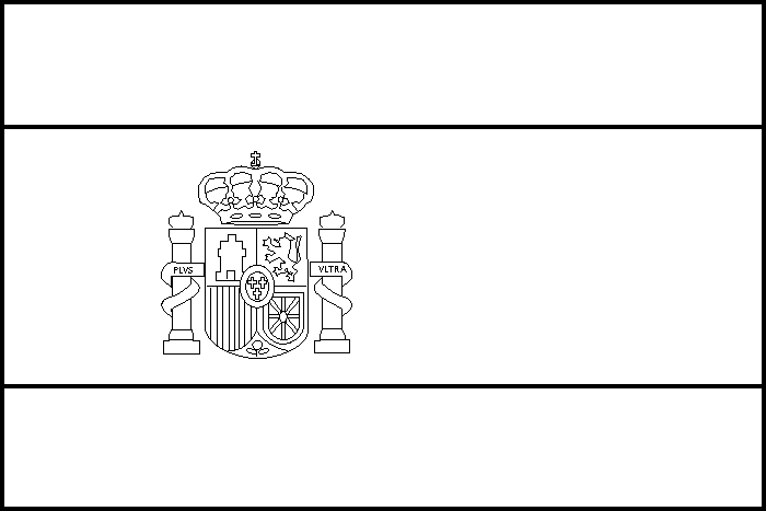 Bandiera della Spagna da colorare categoria geografia