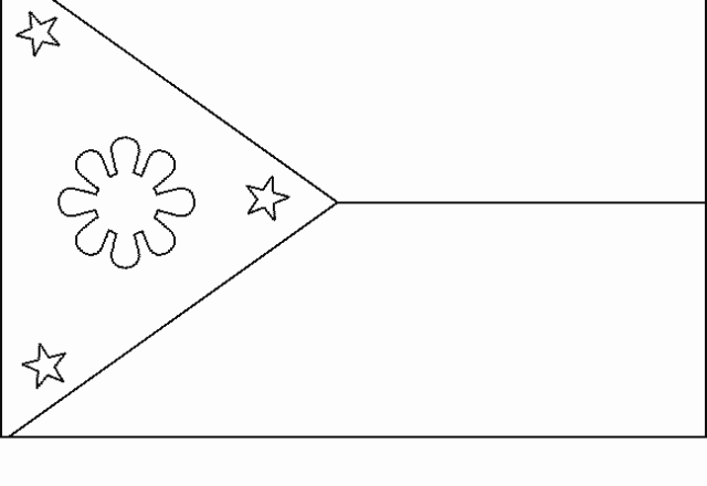 Bandiera delle Filippine da stampare e da colorare