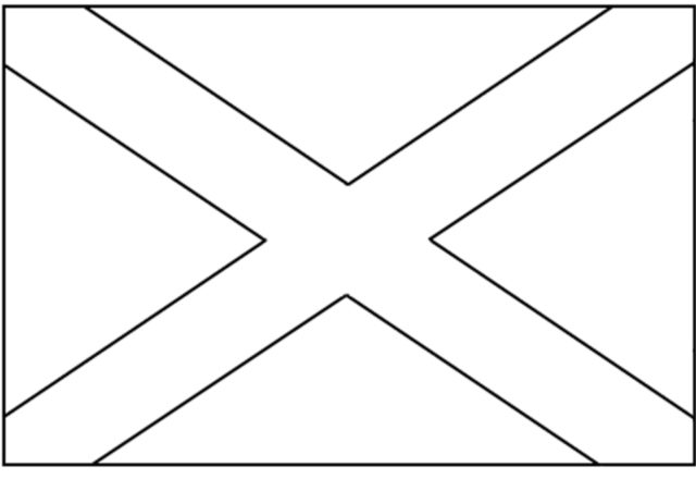 Bandiera scozzese della Scozia disegno da colorare gratis
