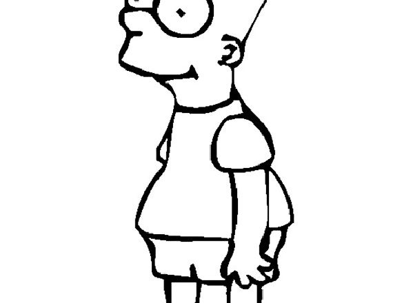 Bart Simpson da colorare per bimbo