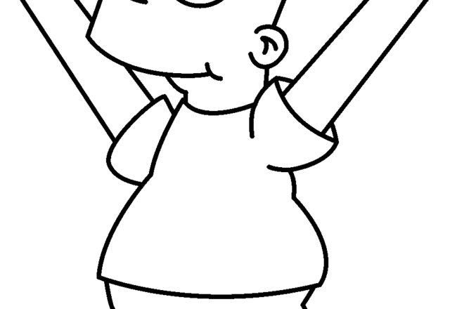 Bart Simpson evviva disegno da colorare gratis