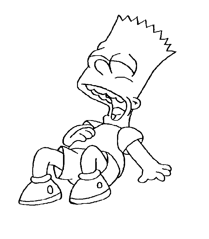 Bart Simpson ride di gusto disegno da colorare