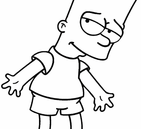 Bart Simpson spavaldo disegno per bimbi