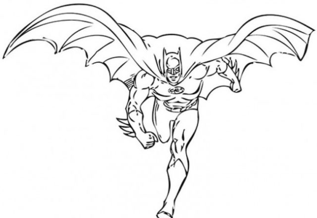 Batman di corsa disegni da colorare